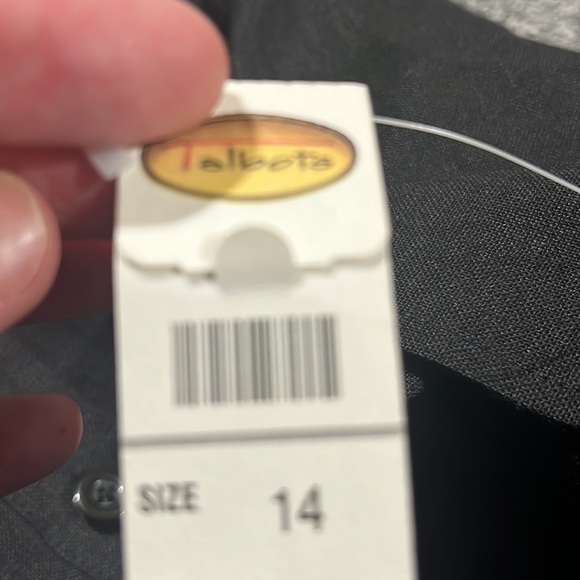 Nwt Talbots  100% Irish linen black button down blouse size 14. - Picture 7 of 10